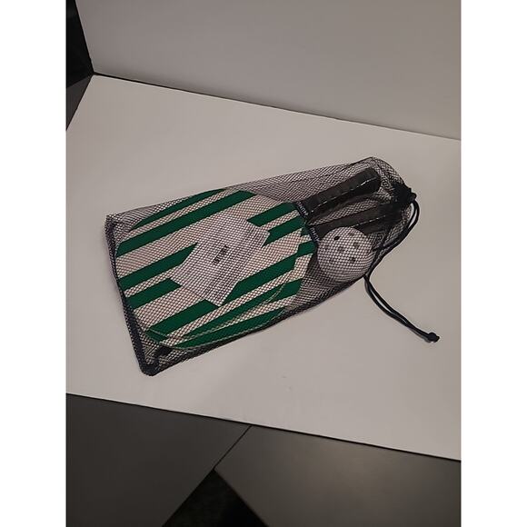 Show Me Your Mumu Pickleball Set 3-pc Paddle Green and White Stripe Paddles NEW - Picture 8 of 8